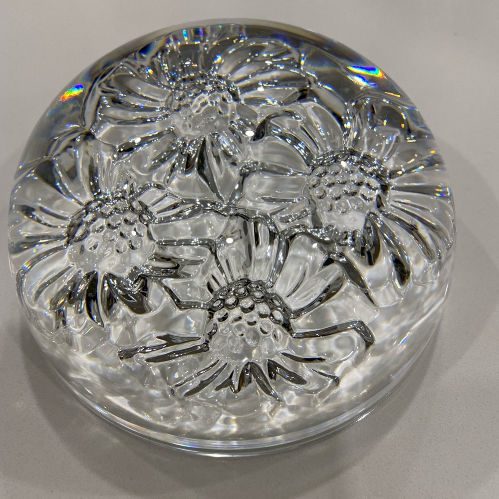 Glass Paperweight - Floral design